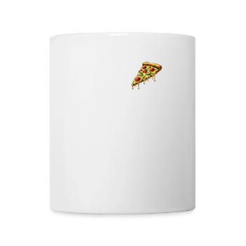 Pizza Cartoon Schmelzender Käse Lustiges Pocket - Tasse - Weiß - Vorne
