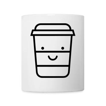 Kaffeebecher - Tasse - Weiß - Vorne