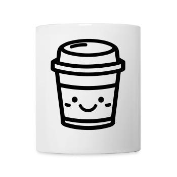 Kaffeebecher - Tasse - Weiß - Vorne