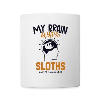 My Brain is 95% Sloths Pilosa Folivora - Mug - white - Front