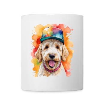Goldendoodle Snapback Cap Dog Animal Design Print - Mug - white - Front
