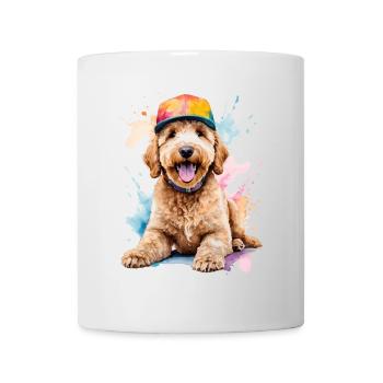 Goldendoodle Snapback Cap Dog Animal Design Print - Mug - white - Front