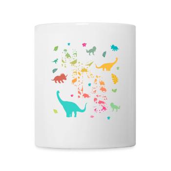 NIKLAS - Schöner Jungen Name mit Dinosaurier - Tasse - Weiß - Vorne