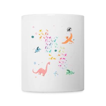 NIKLAS - Beautiful boy name with dinosaur - Mug - white - Front