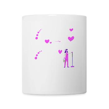 Femme de ménage folle - Mug blanc - blanc - Devant