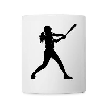 Baseball Woman Silhouette - Mug - white - Front
