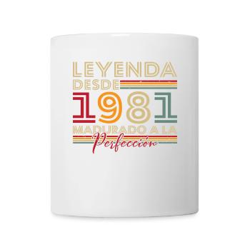 Legende seit 1981 Geburtstagsgeschenk - Tasse - Weiß - Vorne