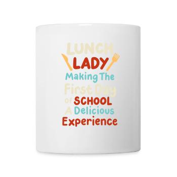 Lunch Lady erster Schultag zurück zur Schule - Tasse - Weiß - Vorne
