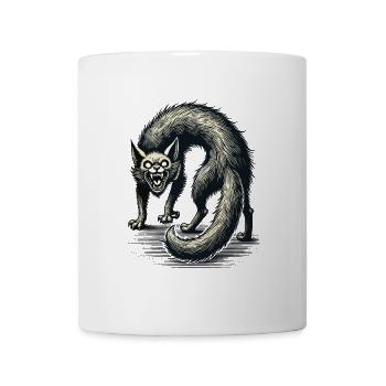 Terrible Chat Sorcière Chat d’horreur effrayant - Mug blanc - blanc - Devant