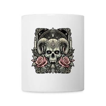 diy halPastel Goth Aesthetic Gloomy Skull Design - Mug - white - Front