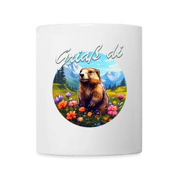 Griaß di Marmot, randonnée, montagnes, montagnards - Mug blanc - blanc - Devant