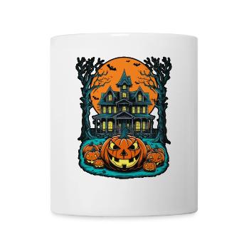 Maison hantée effrayante Villa hantée effrayante - Mug blanc - blanc - Devant