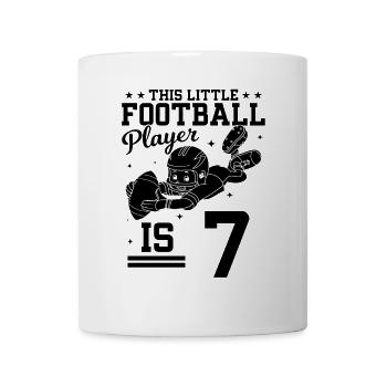 7 Years Old Football Player - 7th Birthday Footbal - Tasse - Weiß - Vorne
