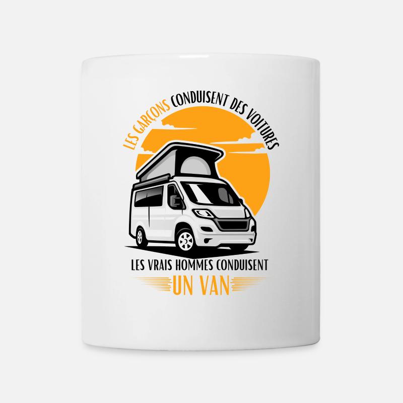 Vrais Hommes Conduisent un Van - Mug blanc - blanc