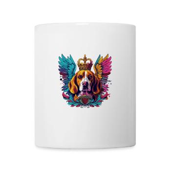 Beagle Dog Head Portrait Colorful - Mug - white - Front