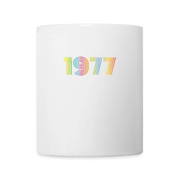 1977 Anniversaire Funky Année - Mug blanc - blanc - Devant