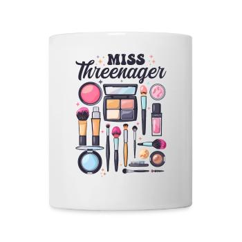 Miss Threenager Spa Makeup 3rd Birthday Family - Mug - white - Front