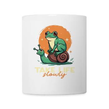 Take Life Slowly Relaxed Retro Chill Vibes Nature - Mug - white - Front