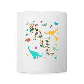 PAUL - Beautiful boy name with dinosaur - Mug - white - Front