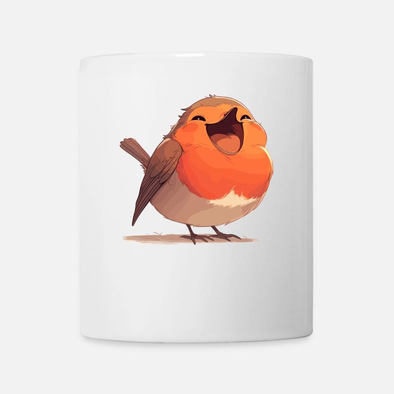 Robin Rotkehlchen - Tasse - Weiß