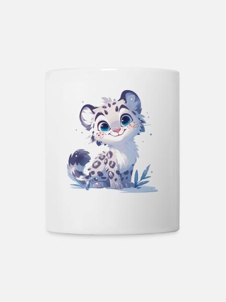 Snow Leopard Schneeleoparden Schneeleopard - Tasse - Weiß