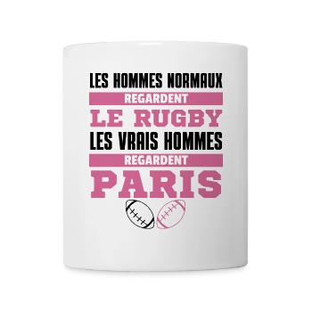 Vrais Hommes Regardent Paris - Mug blanc - blanc - Devant