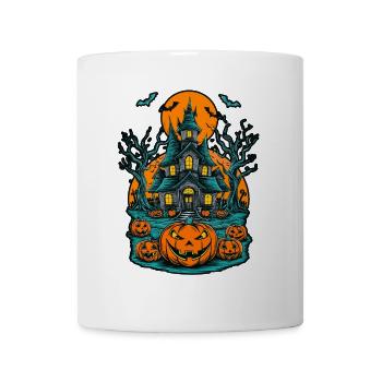 Gespenstisches Geisterhaus Gruselige Geistervilla - Tasse - Weiß - Vorne