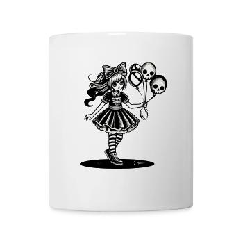 Kawaii Goth Girl Düsteres Gothic Design - Tasse - Weiß - Vorne