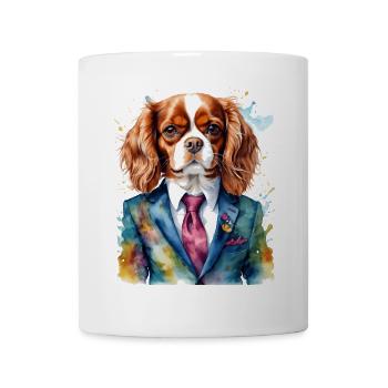 Cavalier King Charles Spaniel Costume Imprimé Chien - Mug blanc - blanc - Devant