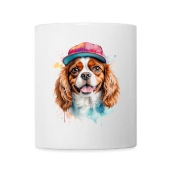 Cavalier King Charles Spaniel Snapback Cap Chien - Mug blanc - blanc - Devant
