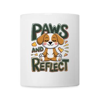 Paws And Reflect Hund Yoga Meditation - Tasse - Weiß - Vorne