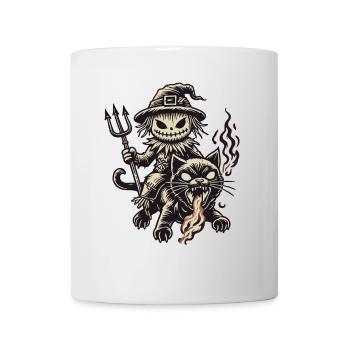 Creepy Devil Cat Dark Cats Design - Mug - white - Front