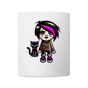 Pastell Goth Style Mürrischer Katzenliebhaber Goth - Tasse - Weiß - Vorne