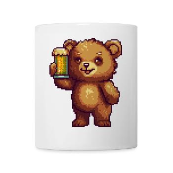 Bear Beer Pixel - Mug - white - Front