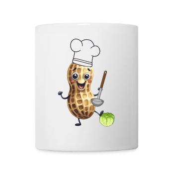 Cacahuète Cuisinier Cuisiniers Chou Légumes - Mug blanc - blanc - Devant