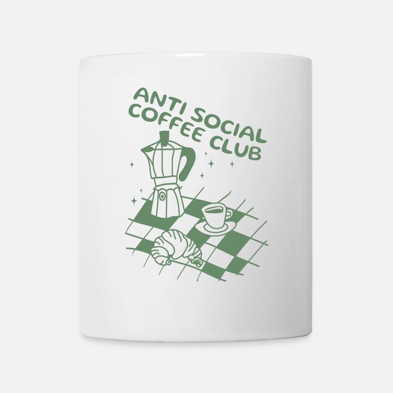 Club de café antisocial - Mug blanc - blanc