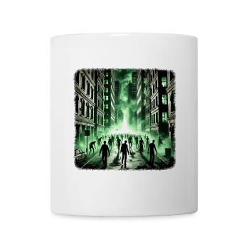 Zombie Apocalypse Urban Dystopia Green Horror - Mug - white - Front