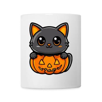Katze Halloween Kater Comic - Tasse - Weiß - Vorne