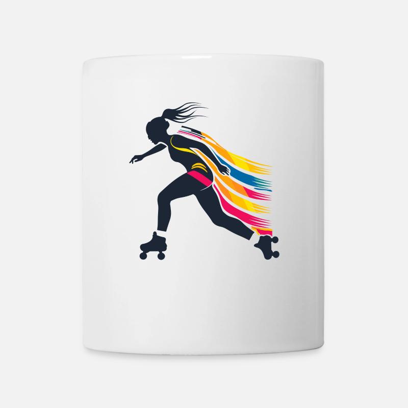 Rollschuhfahrerin - Tasse - Weiß