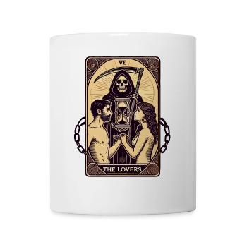 Tarotkarten Design Das Liebespaar Halloween - Tasse - Weiß - Vorne