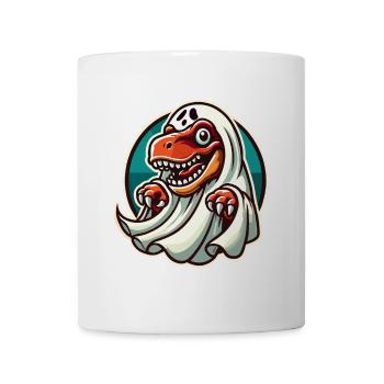 Mignon Dinosaure Fantôme Drôle T-Rex - Mug blanc - blanc - Devant