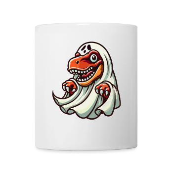 Mignon Dinosaure Fantôme Drôle T-Rex - Mug blanc - blanc - Devant
