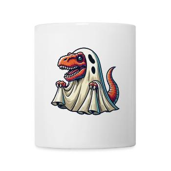 Mignon Dinosaure Fantôme Drôle T-Rex - Mug blanc - blanc - Devant