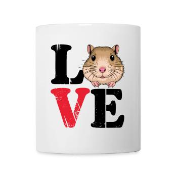Amour Gerbille Dire Racing Rat Gerbil Cadeau - Mug blanc - blanc - Devant