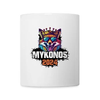 Mykonos 2024 Renard des Fêtes - Mug blanc - blanc - Devant