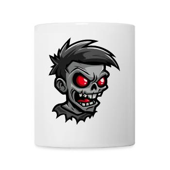 Bande dessinée d’Halloween zombie - Mug blanc - blanc - Devant