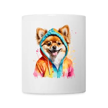 Pomeranian Pomeranian Pomeranian Hoodie Dog Print - Mug - white - Front