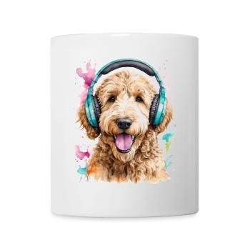 Goldendoodle Casque Chien Animal Design Imprimer - Mug blanc - blanc - Devant