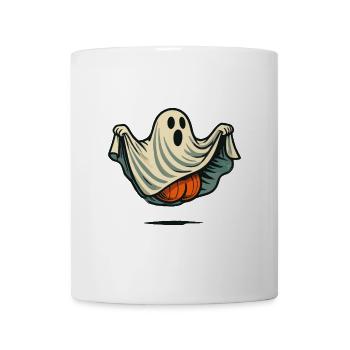 Funny Halloween Ghost Freak Under Sheet - Mug - white - Front