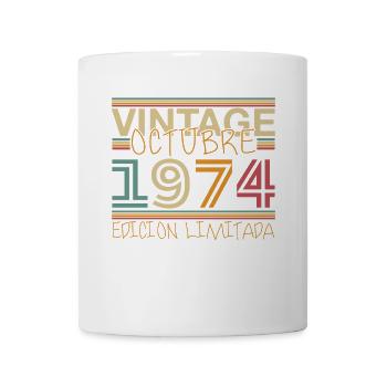 Oktober 1974 Vinatge 1974 Geburtstagsgeschenk - Tasse - Weiß - Vorne
